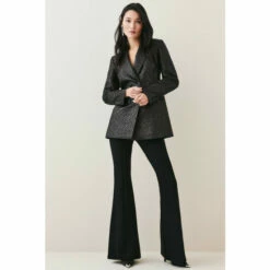 Best Pirce 🧨 KarenMillen Zebra Jacquard Tailored Double Breasted Jacket For Female 👏 -Karen Millen Sales unnamed file 6069