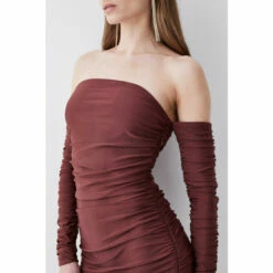 Wholesale 🎉 KarenMillen Tall Gathered Slinky Bardot Maxi 👗 Dress For Female 🧨 -Karen Millen Sales unnamed file 6087