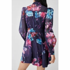 Promo 🛒 KarenMillen Pressed Floral Organdie Mini 👗 Dress For Female 🧨 -Karen Millen Sales unnamed file 6094