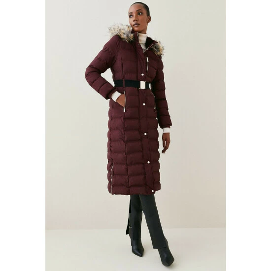 Hot Sale ๐คฉ KarenMillen Belted Puffer Faux Fur Maxi Hooded ๐งฅ Coat For Female ๐ 5 Hot Sale ๐คฉ KarenMillen Belted Puffer Faux Fur Maxi Hooded ๐งฅ Coat For Female ๐ - Image 5