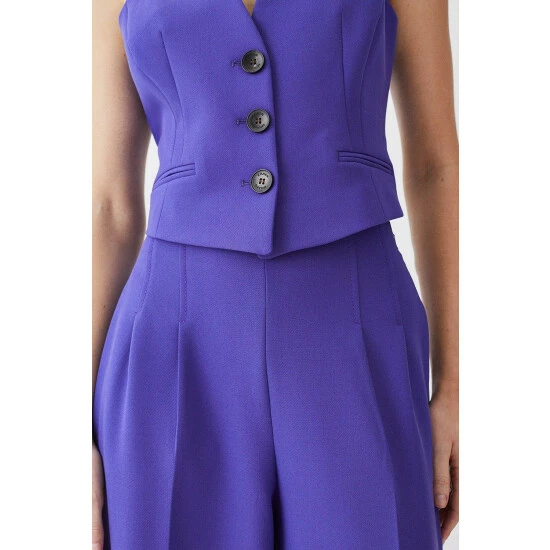 Wholesale 🌟 KarenMillen Petite Clean Tailored Darted Wide Leg Trouser For Female ❤️ 2 Wholesale 🌟 KarenMillen Petite Clean Tailored Darted Wide Leg Trouser For Female ❤️ - Image 2