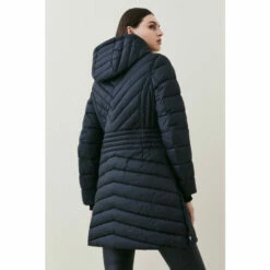 Promo 👍 KarenMillen Lightweight Puffer Packable Midi 🧥 Coat For Female 🎁 -Karen Millen Sales unnamed file 611
