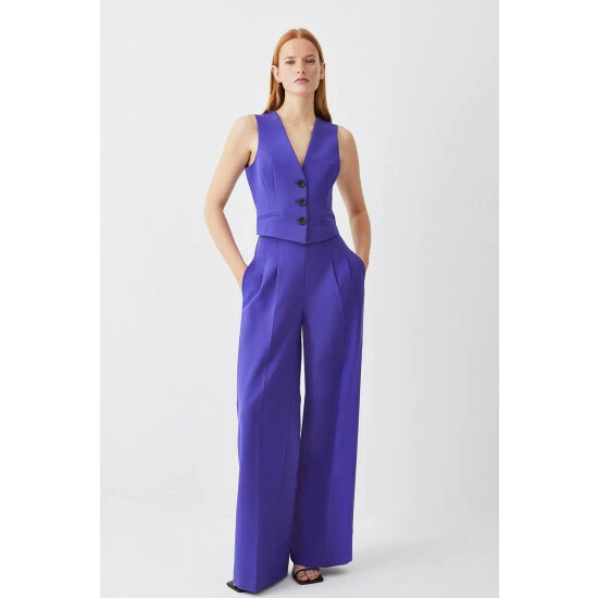 Wholesale 🌟 KarenMillen Petite Clean Tailored Darted Wide Leg Trouser For Female ❤️ 7 Wholesale 🌟 KarenMillen Petite Clean Tailored Darted Wide Leg Trouser For Female ❤️ - Image 7