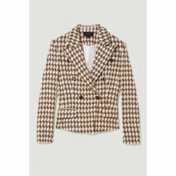 Buy 😍 KarenMillen Check Tweed Military Tailored Blazer For Female 🥰 -Karen Millen Sales unnamed file 6117