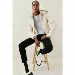 Promo 👍 KarenMillen Lightweight Puffer Packable Midi 🧥 Coat For Female 🎁 -Karen Millen Sales unnamed file 616