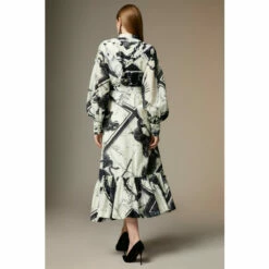 Top 10 ✔️ KarenMillen Tall British Museum Silk Cotton Star Mapped Woven Maxi 👗 Dress For Female ⭐ -Karen Millen Sales unnamed file 6160