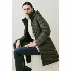 Promo 👍 KarenMillen Lightweight Puffer Packable Midi 🧥 Coat For Female 🎁 -Karen Millen Sales unnamed file 617
