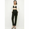 Outlet 💯 KarenMillen Leather Tie Waist Slim Leg Trouser For Female 😀