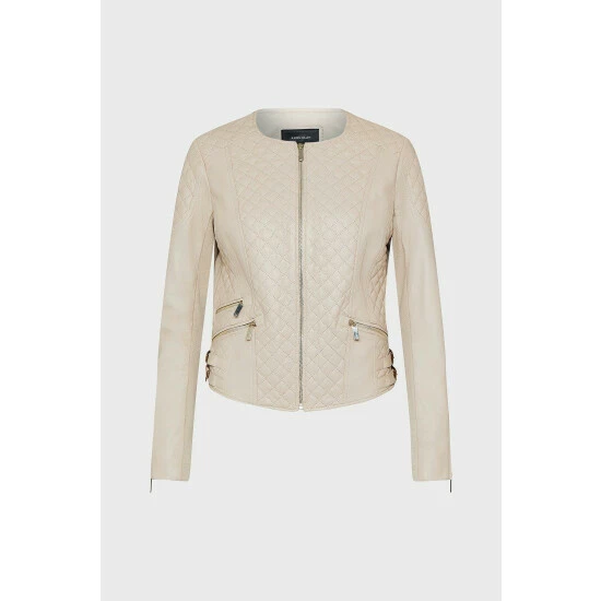 Wholesale โจ KarenMillen Petite Leather Quilted Biker Jacket For Female ๐ 4 Wholesale โจ KarenMillen Petite Leather Quilted Biker Jacket For Female ๐ - Image 4