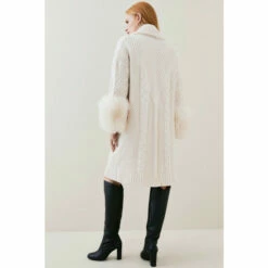 Top 10 🥰 KarenMillen Lydia Millen Shearling Cuff Cable Cardigan For Female 👍 -Karen Millen Sales unnamed file 620