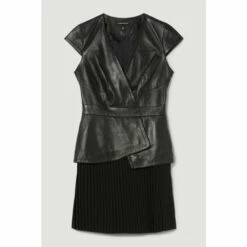 Top 10 😀 KarenMillen Leather Pleat 👗 Skirt Mini 👗 Dress For Female 🎁 -Karen Millen Sales unnamed file 6209