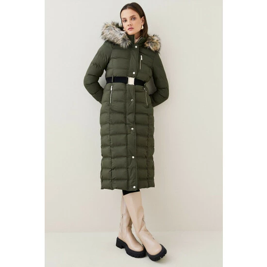 Hot Sale ๐คฉ KarenMillen Belted Puffer Faux Fur Maxi Hooded ๐งฅ Coat For Female ๐ 7 Hot Sale ๐คฉ KarenMillen Belted Puffer Faux Fur Maxi Hooded ๐งฅ Coat For Female ๐ - Image 7