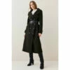 Hot Sale ✔️ KarenMillen Italian Virgin Wool Belted Military 🧥 Coat For Female ⌛