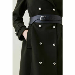 Hot Sale ✔️ KarenMillen Italian Virgin Wool Belted Military 🧥 Coat For Female ⌛ -Karen Millen Sales unnamed file 633