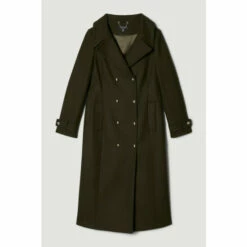 Hot Sale ✔️ KarenMillen Italian Virgin Wool Belted Military 🧥 Coat For Female ⌛ -Karen Millen Sales unnamed file 634