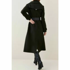 Hot Sale ✔️ KarenMillen Italian Virgin Wool Belted Military 🧥 Coat For Female ⌛ -Karen Millen Sales unnamed file 635