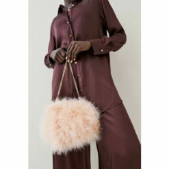 Best Pirce 🤩 KarenMillen Large Feather Chain Bag For Female ⭐ -Karen Millen Sales unnamed file 655