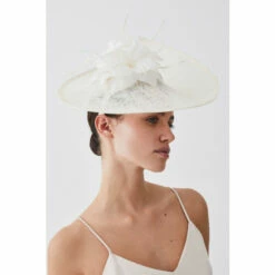 Brand new 🎁 KarenMillen Feather & Quill Disc Fascinator For Female 🎁 -Karen Millen Sales unnamed file 667