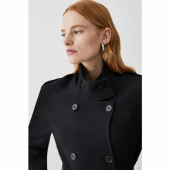 Promo 😍 KarenMillen Compact Stretch Belted Double Breasted Maxi 🧥 Coat For Female 👏 -Karen Millen Sales unnamed file 69