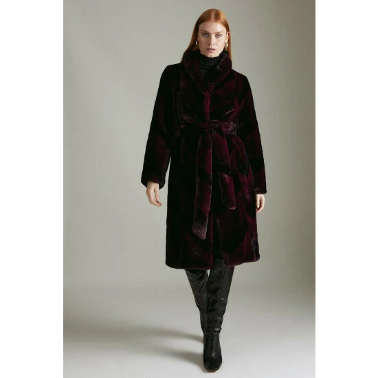 Coupon ๐ KarenMillen Stripe Faux Fur ๐งฅ Coat For Female โ 5 Coupon ๐ KarenMillen Stripe Faux Fur ๐งฅ Coat For Female โ - Image 5