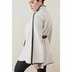 Best reviews of ⭐ KarenMillen Plus Size Italian Wool Pu Tipped Cape For Female ⌛ -Karen Millen Sales unnamed file 693