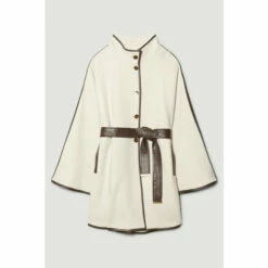 Best reviews of ⭐ KarenMillen Plus Size Italian Wool Pu Tipped Cape For Female ⌛ -Karen Millen Sales unnamed file 694