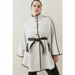 Best reviews of ⭐ KarenMillen Plus Size Italian Wool Pu Tipped Cape For Female ⌛ -Karen Millen Sales unnamed file 695