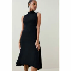 Best deal 😍 KarenMillen Soft Tailored High Low Midi 👗 Dress For Female 🛒 -Karen Millen Sales unnamed file 700