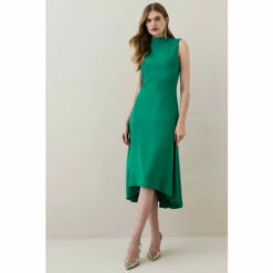 Best deal 😍 KarenMillen Soft Tailored High Low Midi 👗 Dress For Female 🛒 -Karen Millen Sales unnamed file 704