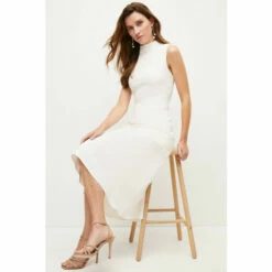 Best deal 😍 KarenMillen Soft Tailored High Low Midi 👗 Dress For Female 🛒 -Karen Millen Sales unnamed file 706