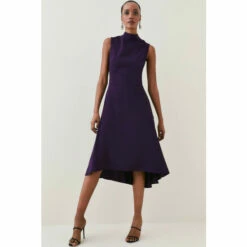 Best deal 😍 KarenMillen Soft Tailored High Low Midi 👗 Dress For Female 🛒 -Karen Millen Sales unnamed file 708