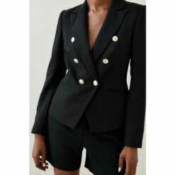 Promo ✨ KarenMillen Tailored Button Military Blazer For Female 🌟 -Karen Millen Sales unnamed file 716
