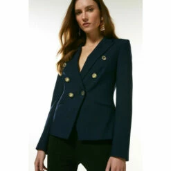 Promo ✨ KarenMillen Tailored Button Military Blazer For Female 🌟 -Karen Millen Sales unnamed file 719