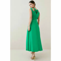 Best Sale 😀 KarenMillen Petite Compact Viscose Waterfall Midi 👗 Dress For Female 🧨 -Karen Millen Sales unnamed file 723
