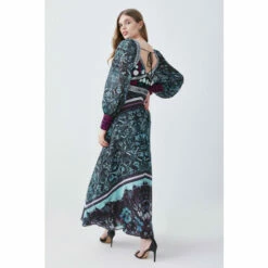 Hot Sale 💯 KarenMillen Baroque Embroidered And Bead Woven Midi 👗 Dress For Female ⌛ -Karen Millen Sales unnamed file 745