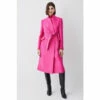 Hot Sale 😀 KarenMillen Italian Virgin Wool Double Investment Notch Neck 🧥 Coat For Female ✨