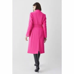 Hot Sale 😀 KarenMillen Italian Virgin Wool Double Investment Notch Neck 🧥 Coat For Female ✨ -Karen Millen Sales unnamed file 751