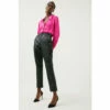 Coupon 🧨 KarenMillen Leather Button Detail Trouser For Female 🎁