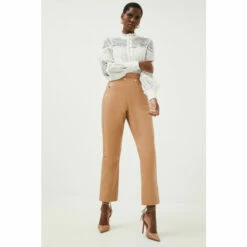 Coupon 🧨 KarenMillen Leather Button Detail Trouser For Female 🎁 -Karen Millen Sales unnamed file 769