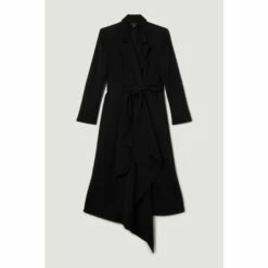 Best reviews of 🔥 KarenMillen Drape Belted Long Sleeve Soft Tailored Midi 👗 Dress 🧥 Coat For Female ❤️ -Karen Millen Sales unnamed file 780