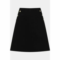 Budget 🌟 KarenMillen Essential Techno Woven 👗 Skirt For Female 🔔 -Karen Millen Sales unnamed file 794