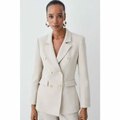 Deals 💯 KarenMillen Compact Essential Tailored Double Breasted Blazer For Female ✔️ -Karen Millen Sales unnamed file 8