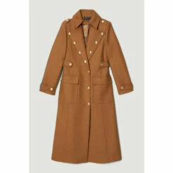 Best Pirce 🔔 KarenMillen Italian Wool Cashmere Military Maxi 🧥 Coat For Female ⌛ -Karen Millen Sales unnamed file 827