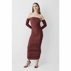 Best reviews of ⭐ KarenMillen Gathered Slinky Bardot Maxi 👗 Dress For Female 🔥 -Karen Millen Sales unnamed file 83