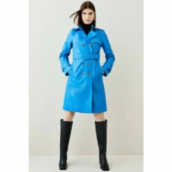 Promo 🧨 KarenMillen 18.01 Leather Trench 🧥 Coat For Female ✔️ -Karen Millen Sales unnamed file 833