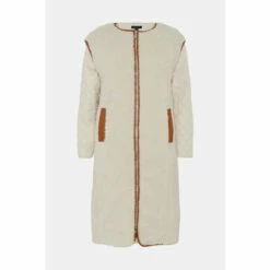 Discount 🎁 KarenMillen Teddy Hybrid Gilet & 🧥 Coat For Female ⌛ -Karen Millen Sales unnamed file 840