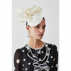 New 🥰 KarenMillen Asymmetric Bow Headband Fascinator For Female 🧨 -Karen Millen Sales unnamed file 883