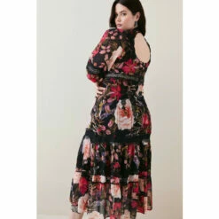 Buy 🥰 KarenMillen Plus Size Floral Mix Lace & Embroidery Maxi 👗 Dress For Female 🎁 -Karen Millen Sales unnamed file 915
