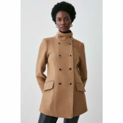 Brand new 🥰 KarenMillen Italian Wool Mix Double Breasted Short Formal 🧥 Coat For Female 😍 -Karen Millen Sales unnamed file 931