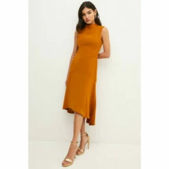 Flash Sale 😍 KarenMillen Petite Soft Tailored High Low Midi 👗 Dress For Female 🔔 -Karen Millen Sales unnamed file 940